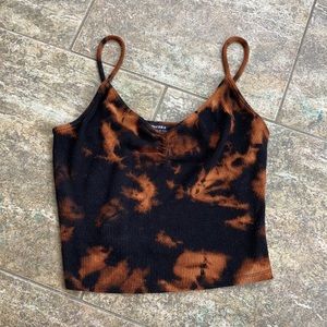 Acid Wash Ribbed Crop Top